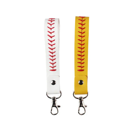 Softball and Baseball Key Chains Faux Leather