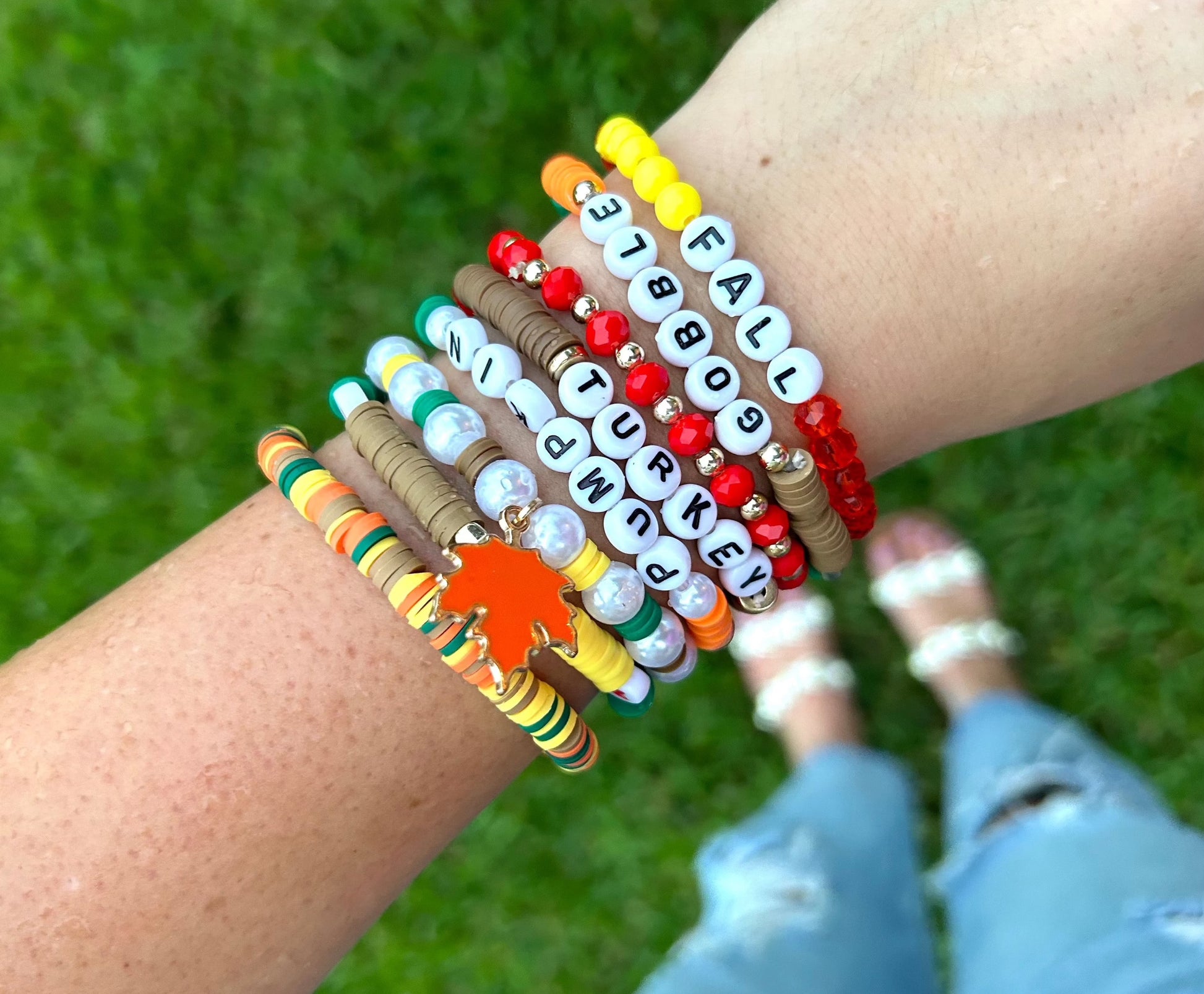 Kate Tuesday Gobble Thanksgiving Fall Stretchy Bracelet Set – Kate Tuesday Wholesale
