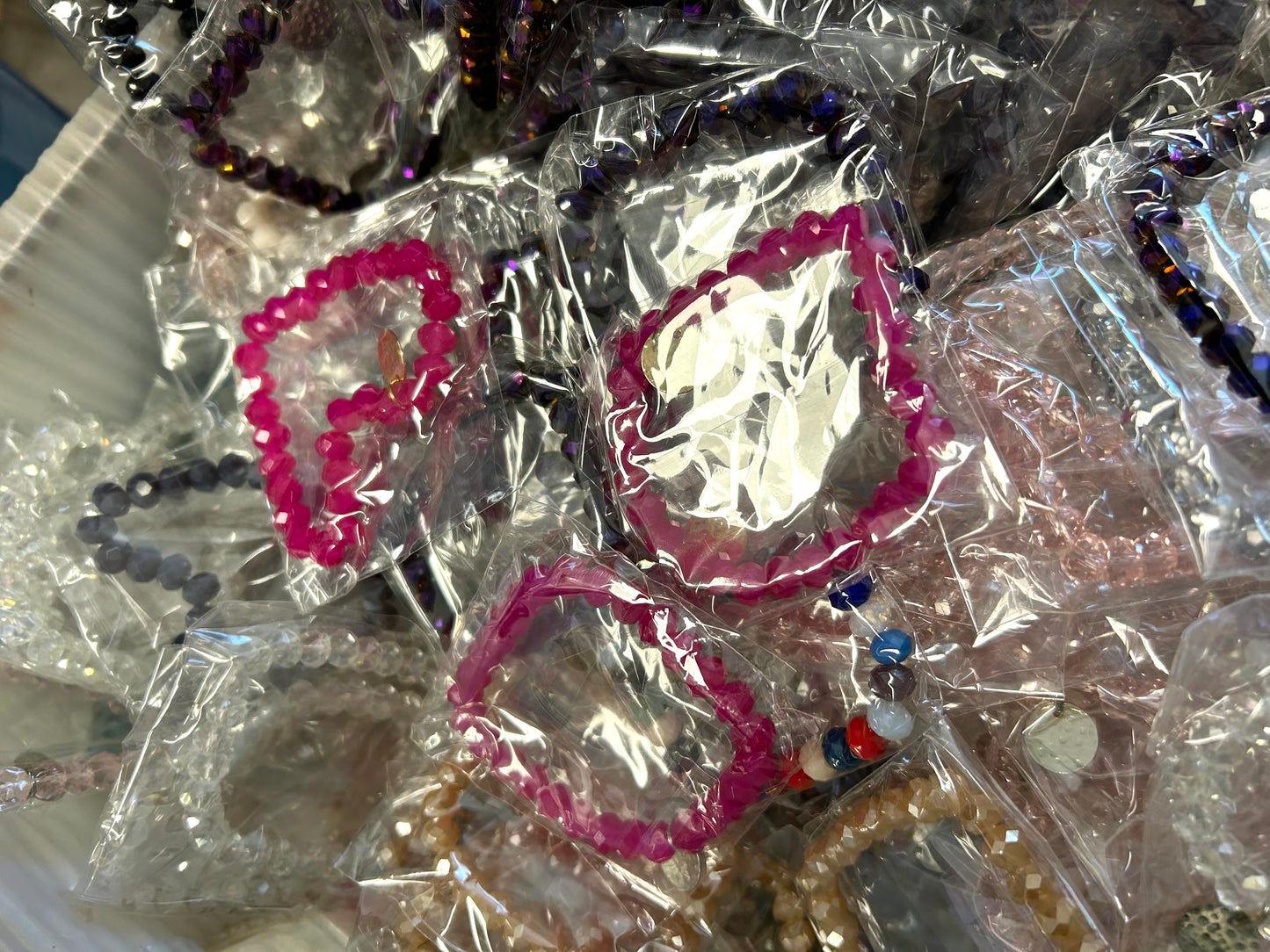 ⚡Hammered Glass Bead Bracelet Grab Bags!