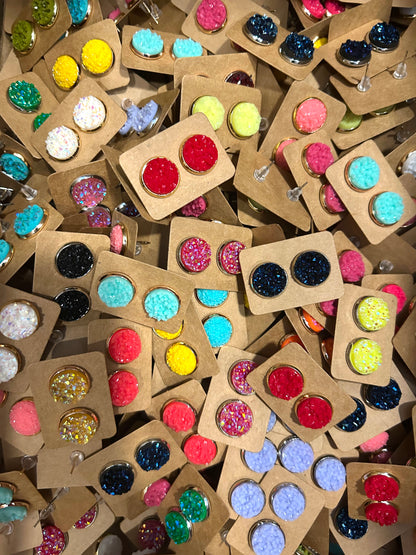 50 Cent Druzy Earrings CRAZY SALE