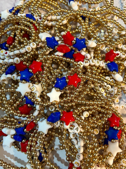 ❤️Gold Patriotic Bracelets Mix💙