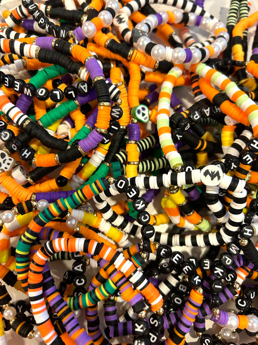 🎃Halloween Word + Colorful Bracelets