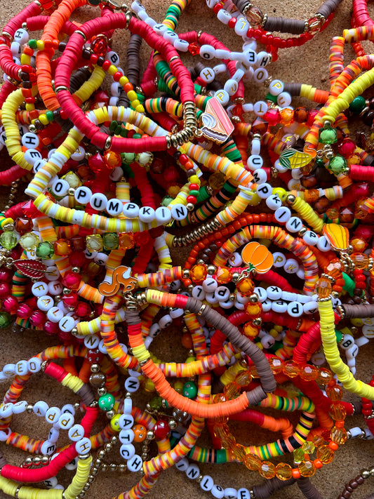 🍁🍂Fall Themed Stretchy Bracelets