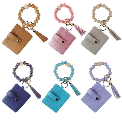 Spring Leather Wallet KeyChains