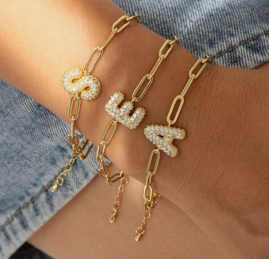 ✨Trendy Bubble Initial Bracelets✨