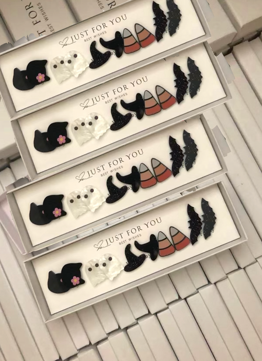 Halloween Spooky Boxes of Stud Earrings