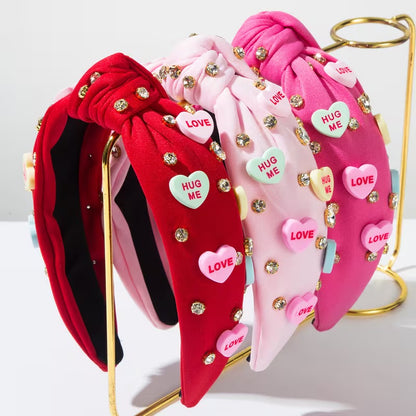 Cutesy Word Heart 3 Pack of Valentine's Day Headbands