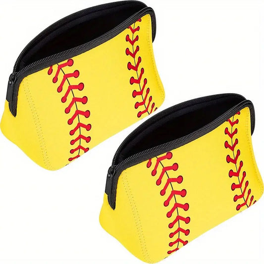 Softball Canvas Zip Up Bags