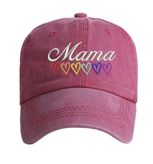 Mama Rainbow Heart Hats ( click for all colors)