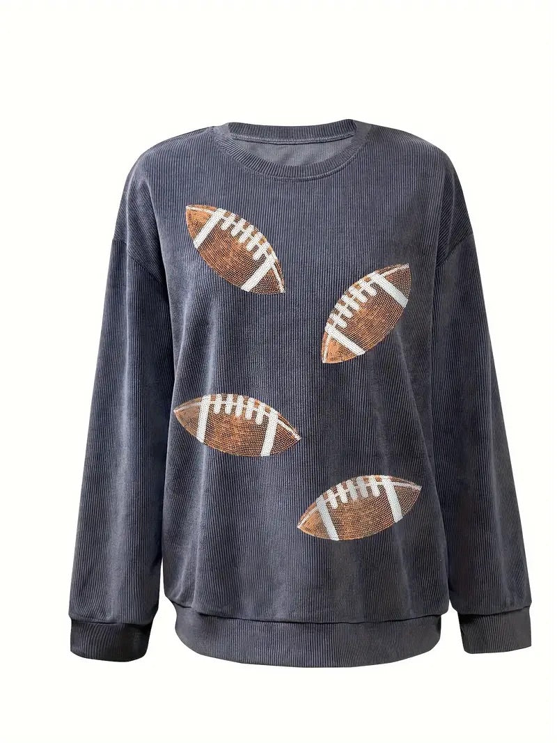 🏈Softest Sequin Football Cozy Shirts