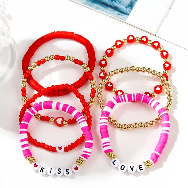 ❤️7 Piece LOVE Valentine's Day Bracelet Sets