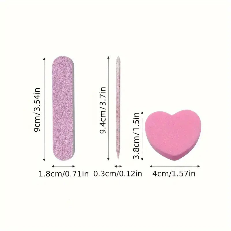 Pink Valentines Day Nail Kit