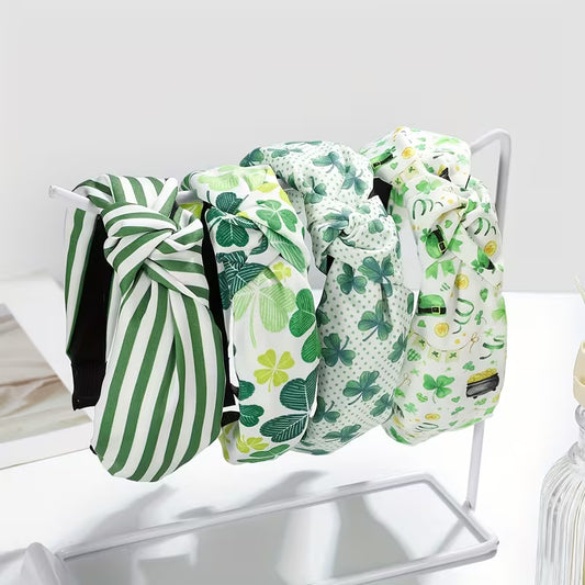 St. Patricks Pack of 4 Headbands Stripes