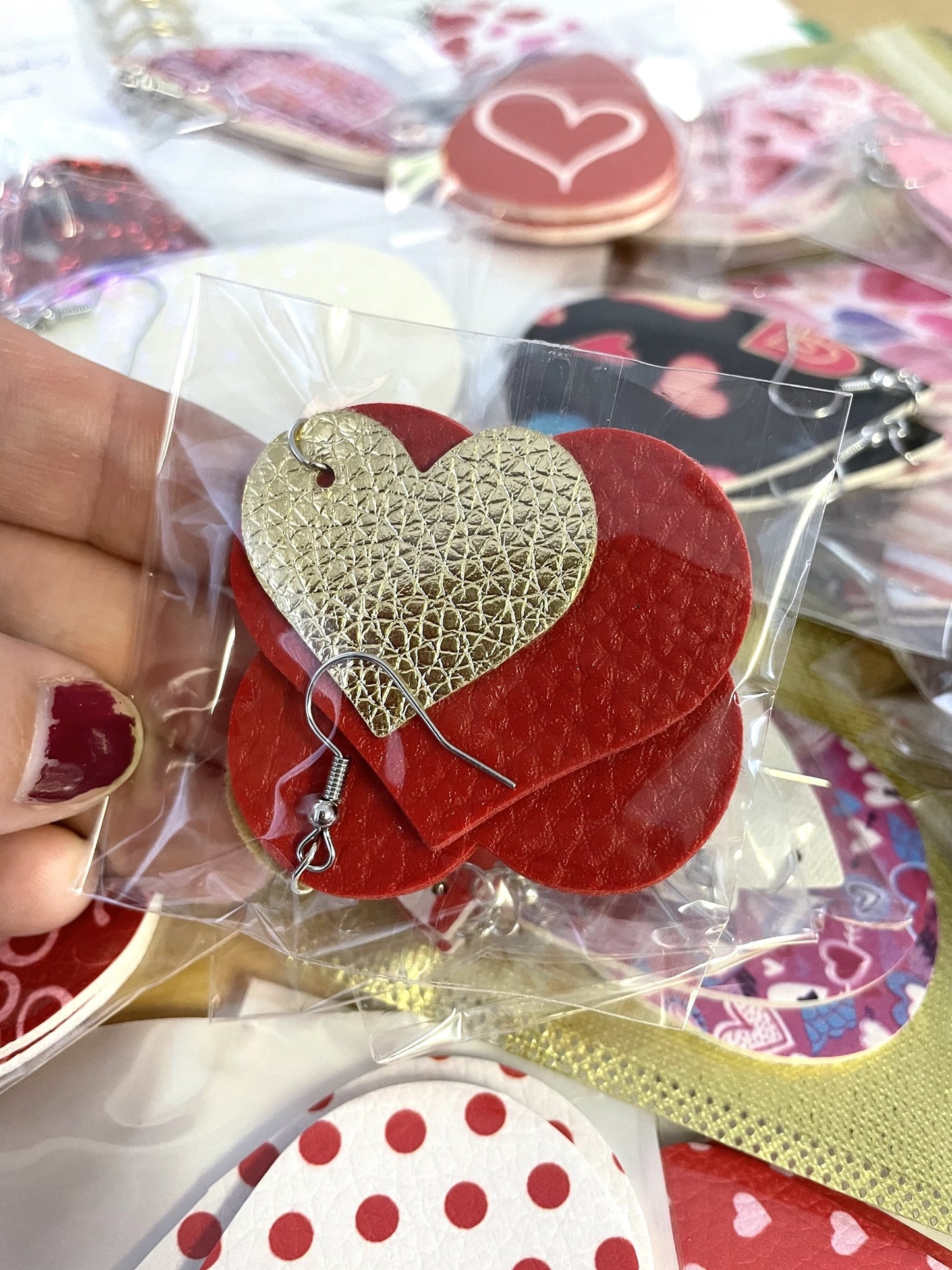 Grab Bag of Valentines Leather Earrings