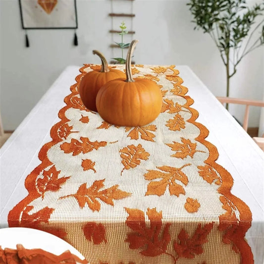 Pumpkin Thanksgiving Fall Holiday Table Runner