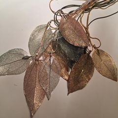 Metal Metallic Large Leaf Necklaces