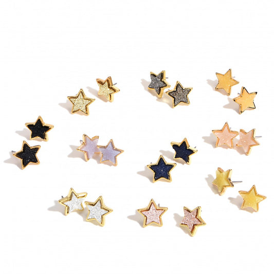 Druzy Star Earrings