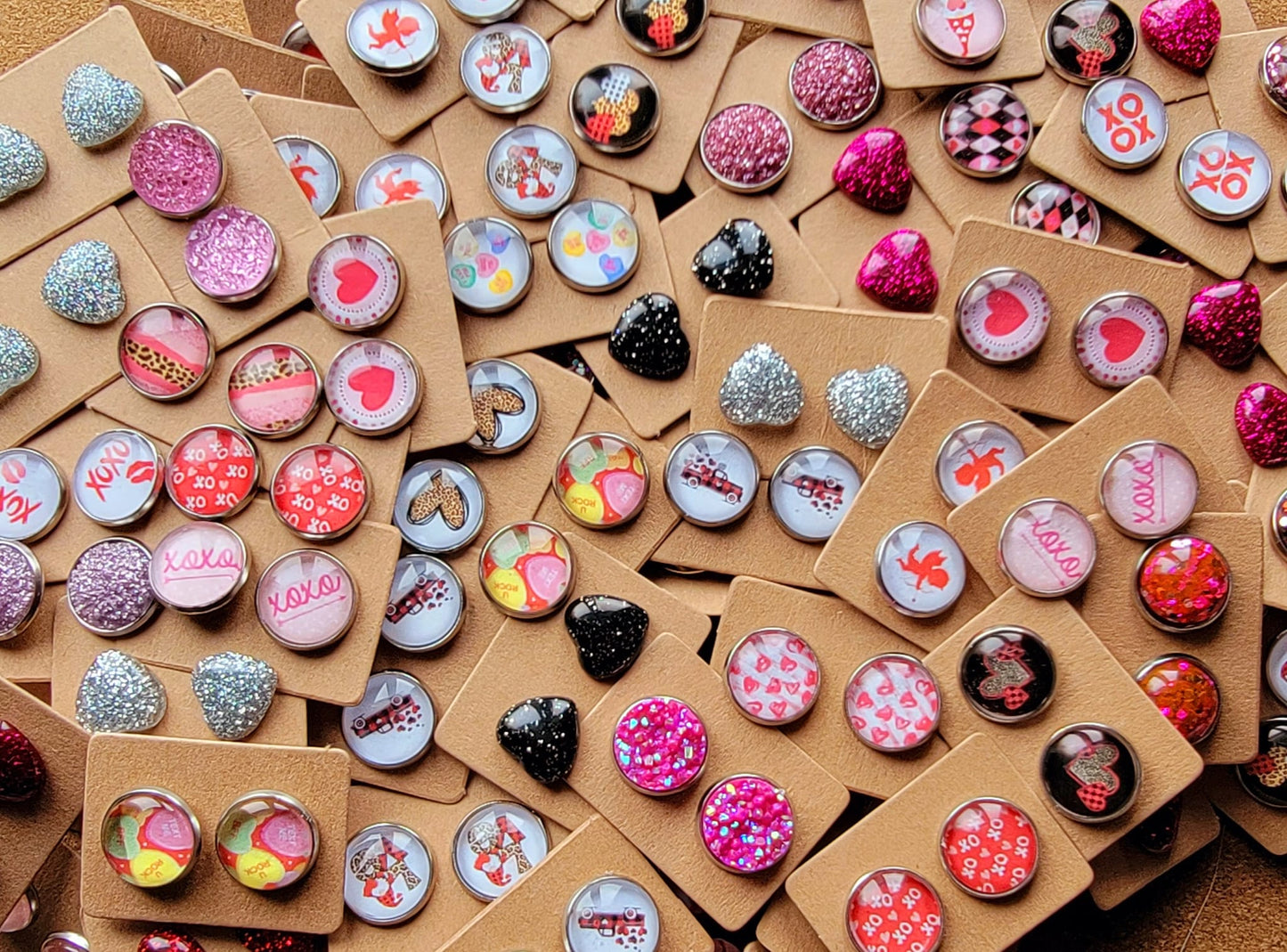 Valentine's Day Stud Mix Grab Bag of Earrings