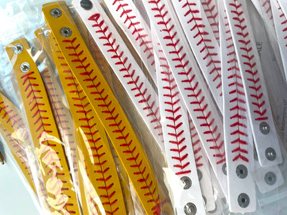 Baseball and Softball Leather Bracelets