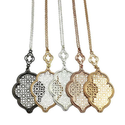 Thin Metal Filigree Lace Necklaces