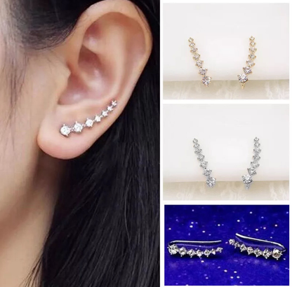 Faux Diamond Lulu Glitz Crawler Earrings