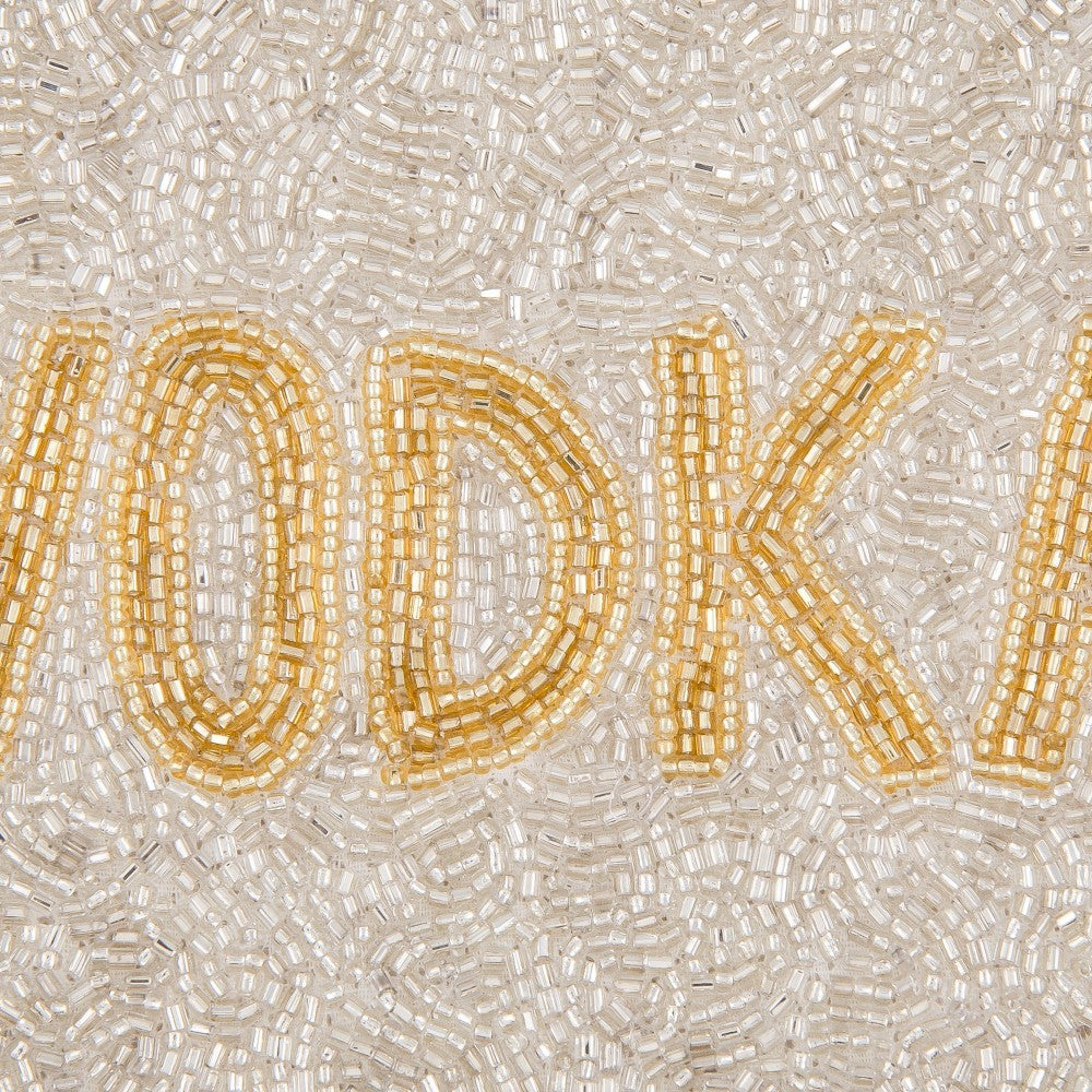 Vodka Seed Beaded Canvas Pouch