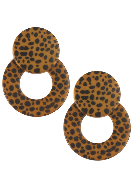 Cheetah Leopard Acrylic Resin Earrings