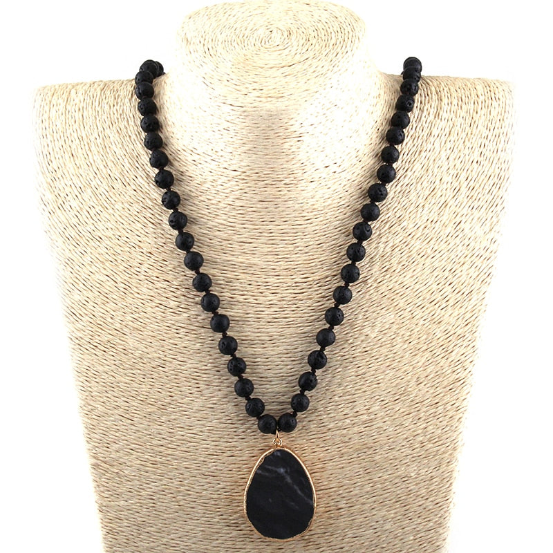 Black and White Statement Necklace