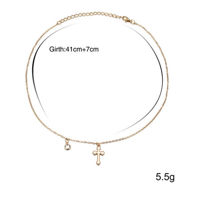 Jane Cross Diamond Necklace Gold