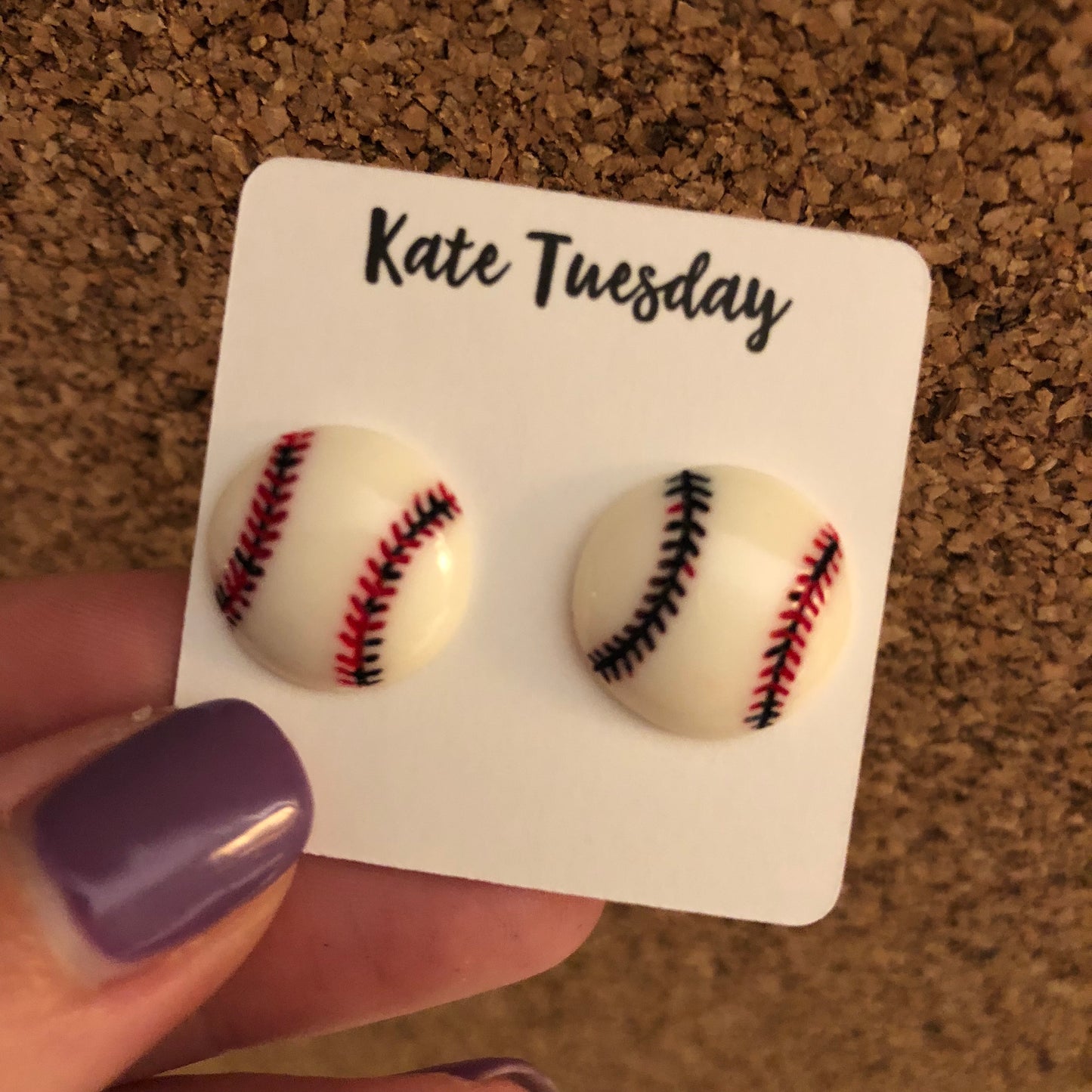 Baseball Stud Earrings- 2 sizes