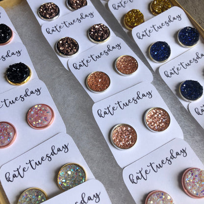Summer Nights Druzy Earring Box Neutral Colors