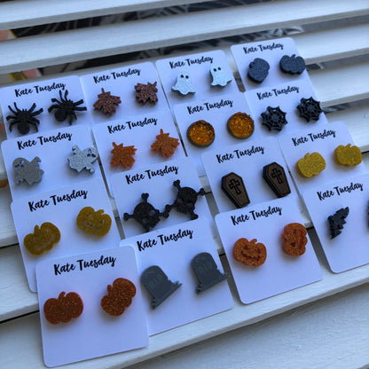 Halloween Box of Earrings (16 Pairs) or Singles