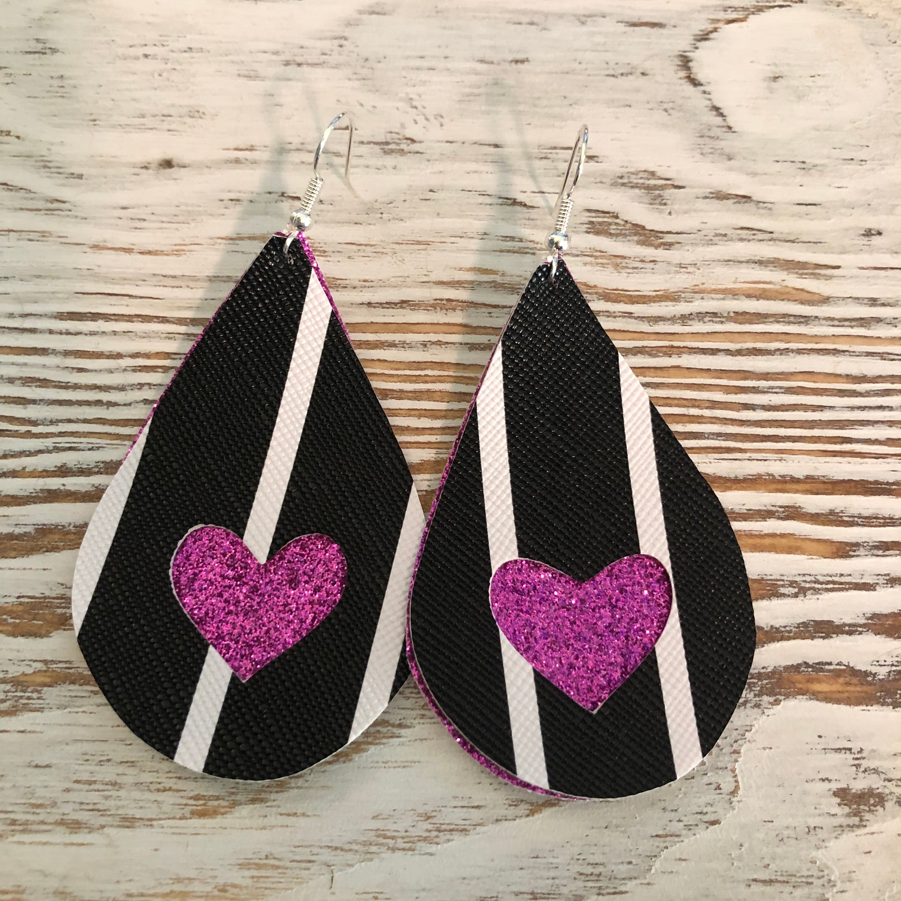 Double layer leather on sale earrings