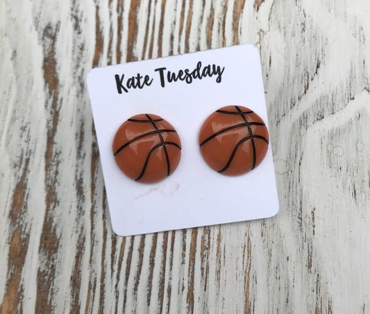 Basketball Sports Stud Acrylic Earrings