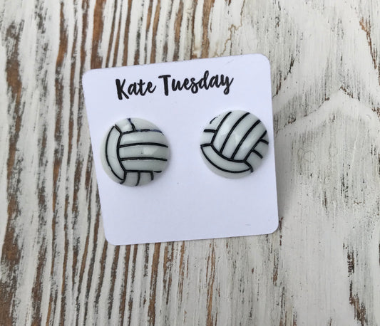 Volleyball Sports Stud Earrings