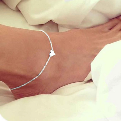 Flat Heart Anklets