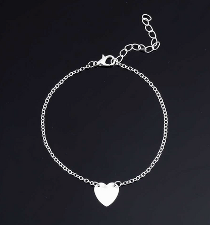 Flat Heart Anklets