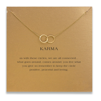 Karma Gold Necklace on Card