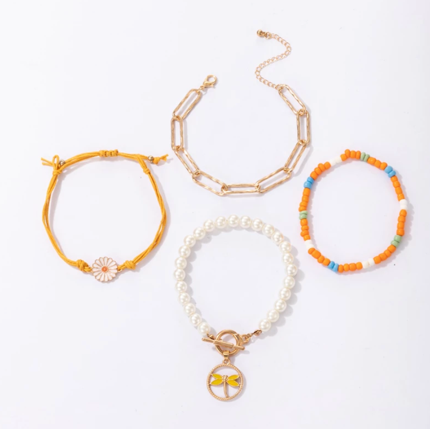 Orange Sunshine Summer Bracelet Set