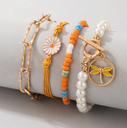 Orange Sunshine Summer Bracelet Set