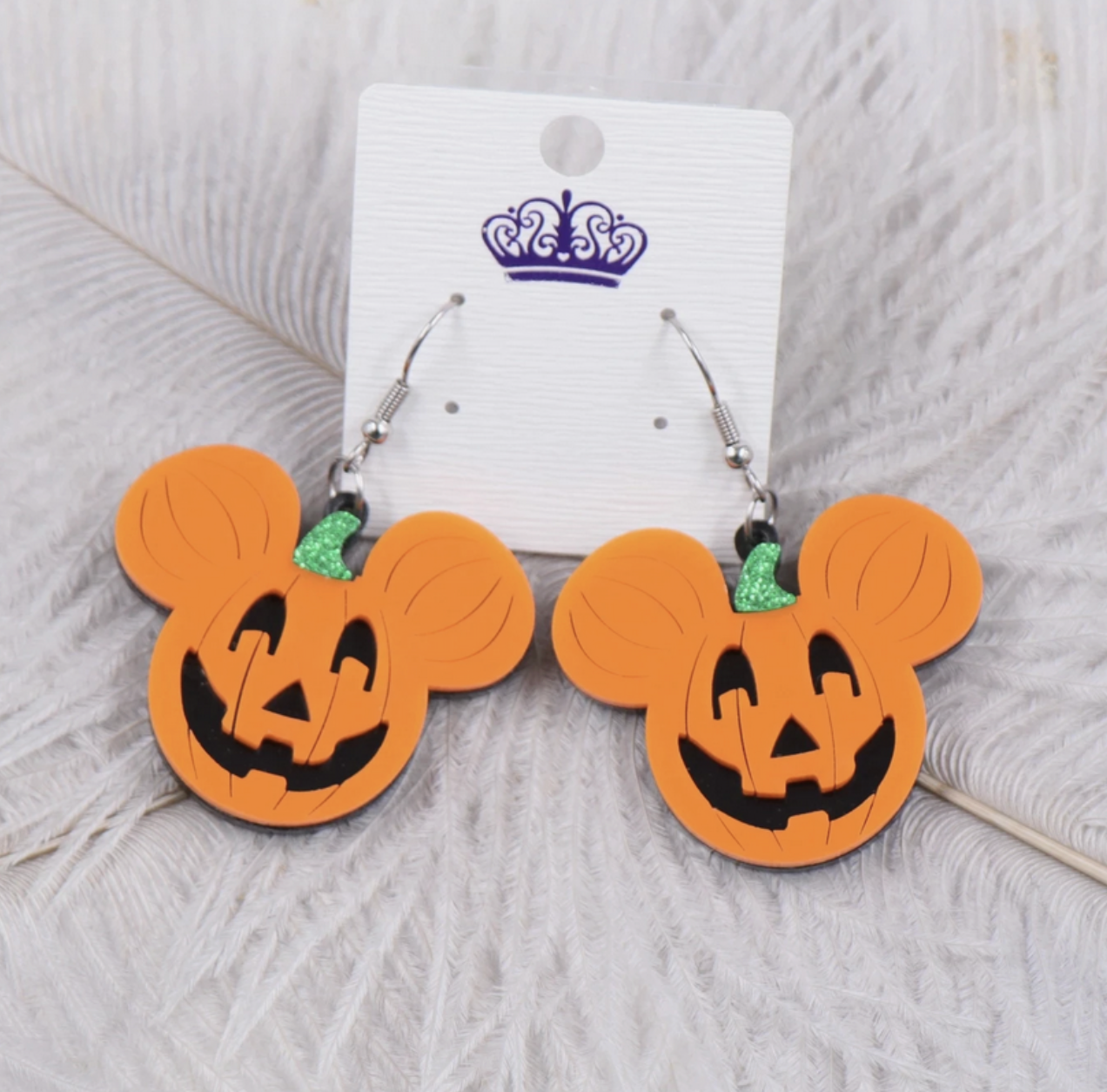 Pumpkin Mouse Earrings Halloween