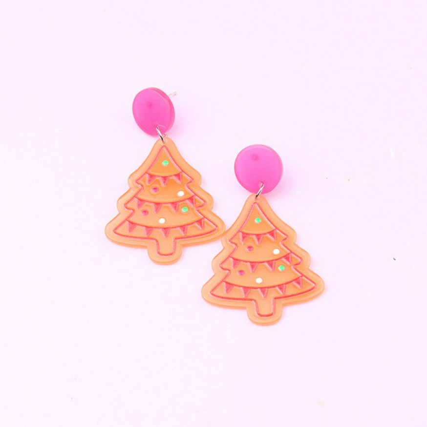 Princess Holiday Tree Earrings