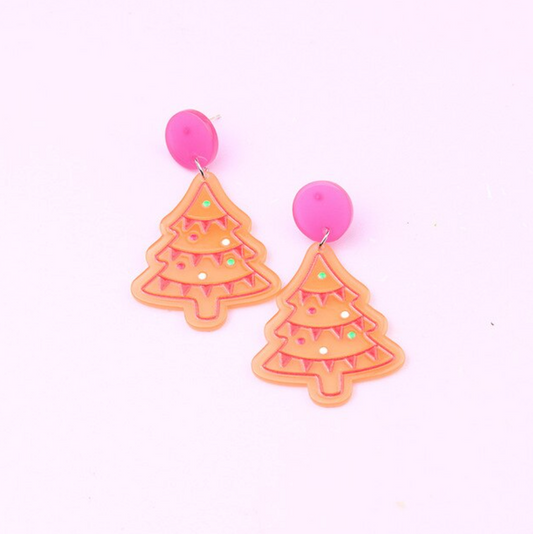 Princess Holiday Tree Earrings