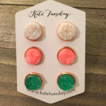 Crazy Bout You Druzy Earrings Set