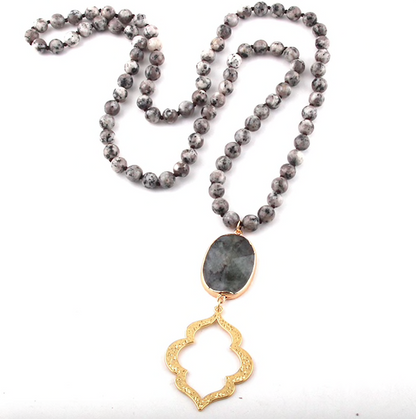 Boho Gold Stone Statement Piece Necklaces