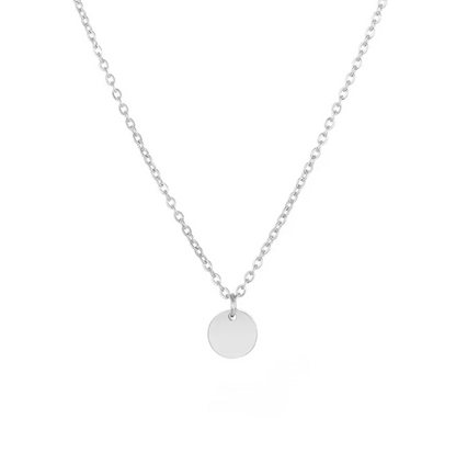 Dainty Circle Necklace, Silver/Gold/Rose Gold