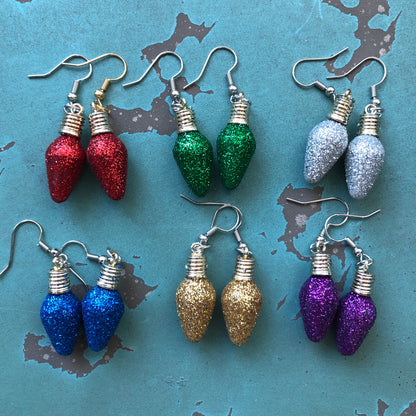 Holiday Light Bulb Earrings