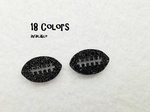 Sparkly Football Stud Acrylic Earrings