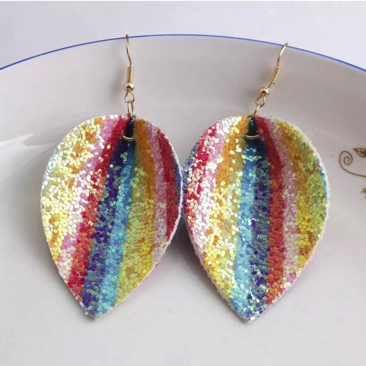 Glitter teardrop earrings on sale wholesale