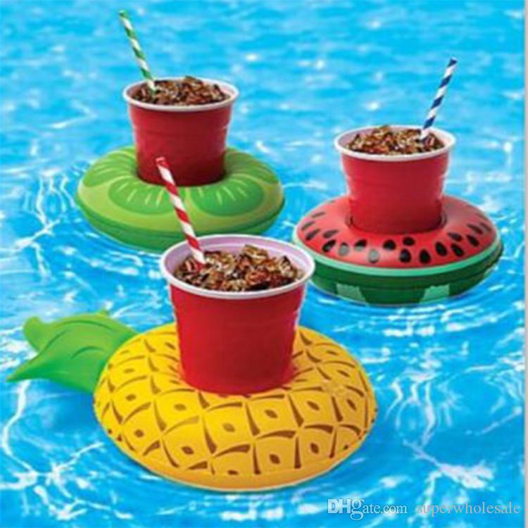 Pineapple, Lime and Watermelon Drink Holder Inflatable Float